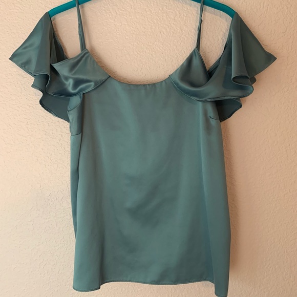 LC Lauren Conrad Tops - Lauren Conrad Off the Shoulder Flutter Sleeve Tank
